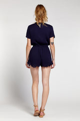 GAUZE SURPLICE ROMPER