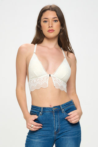 ANGELINE HOOK FRONT LACE BRALETTE