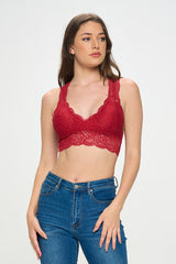 HEATHER LACE RACERBACK BRALETTE
