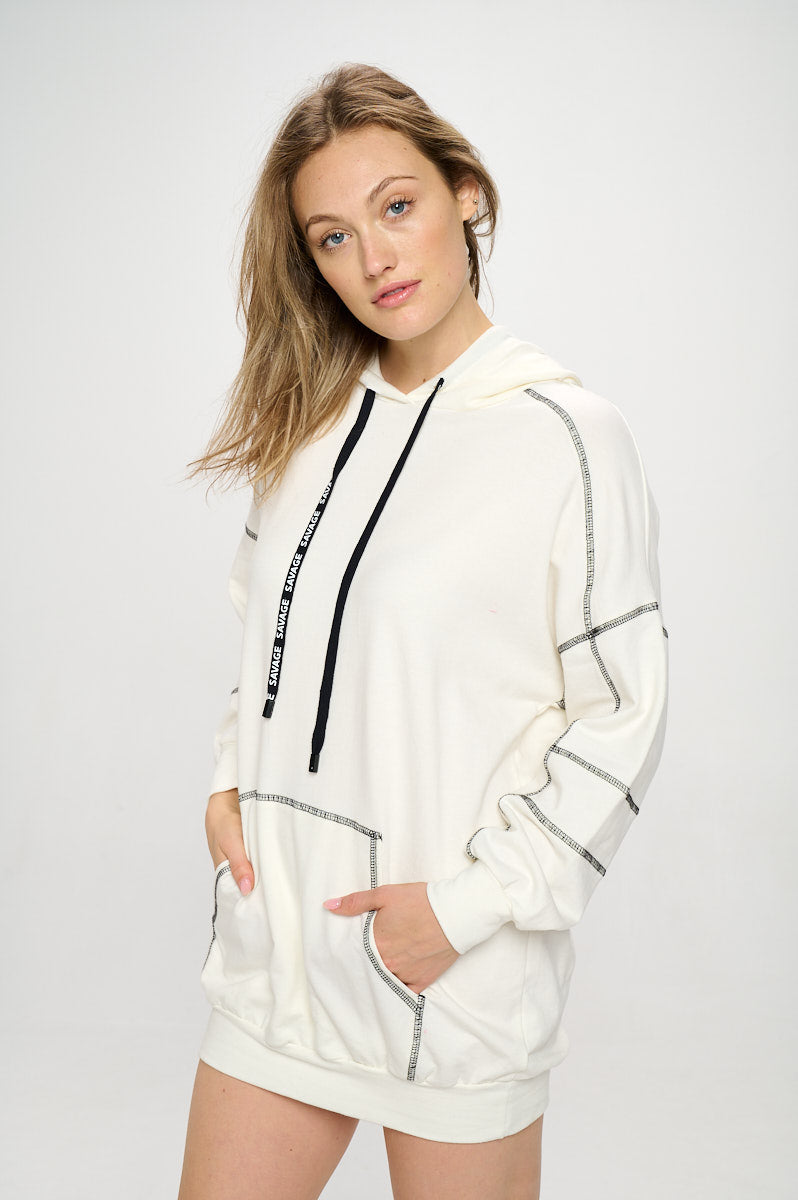 POST HOODIE DRESS
