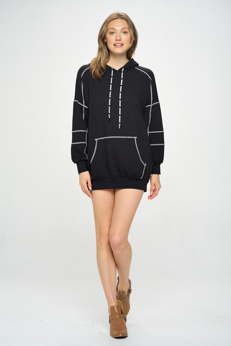 POST HOODIE DRESS
