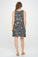 AUDREY PRINT SLEEVELESS KNIT DRESS