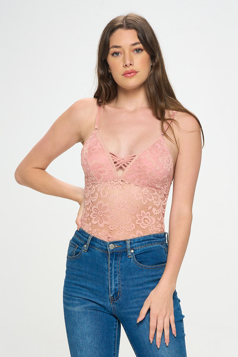 AMANDA SHEER LACE BODYSUIT