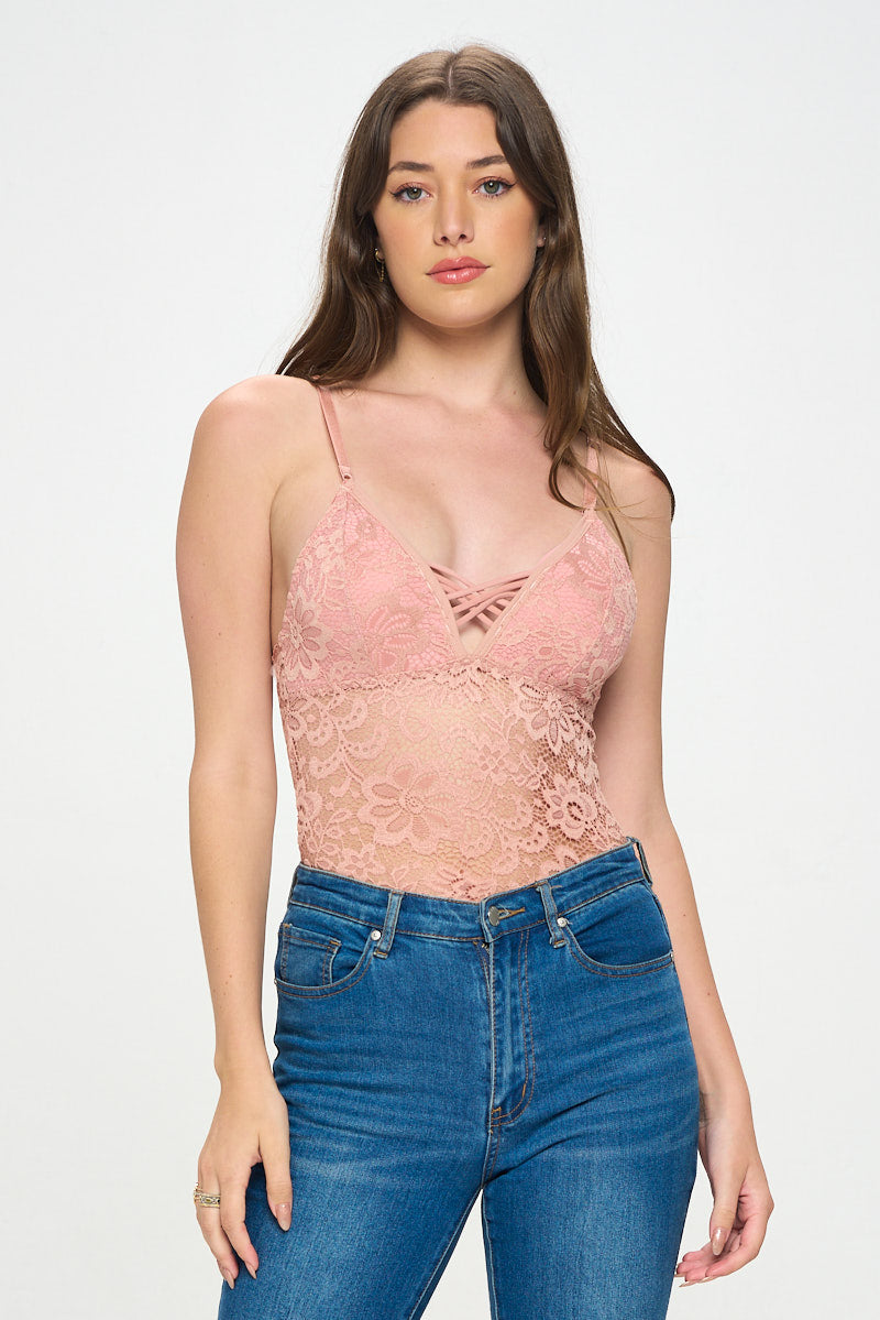 AMANDA SHEER LACE BODYSUIT