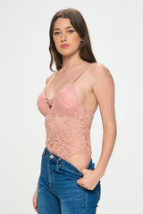 AMANDA SHEER LACE BODYSUIT