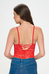 AMANDA SHEER LACE BODYSUIT