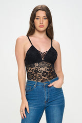 AMANDA SHEER LACE BODYSUIT