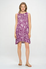 AUDREY PRINT SLEEVELESS KNIT DRESS