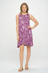 AUDREY PRINT SLEEVELESS KNIT DRESS