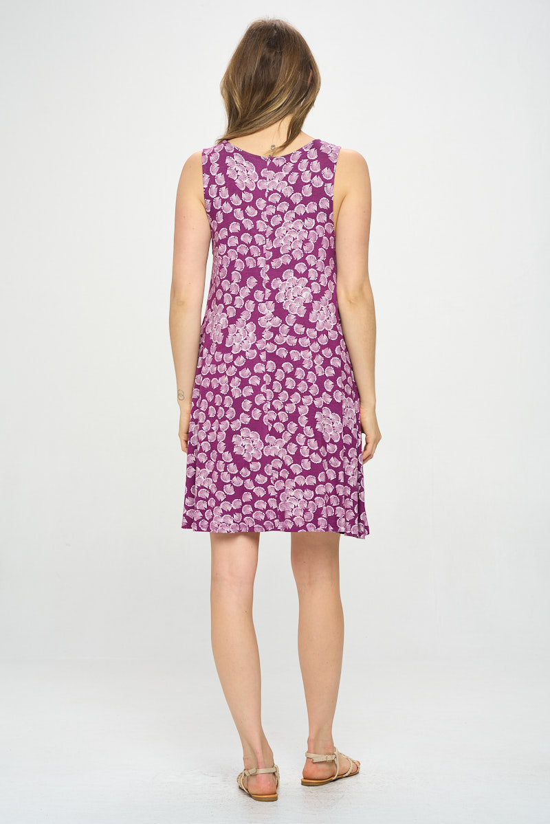 AUDREY PRINT SLEEVELESS KNIT DRESS
