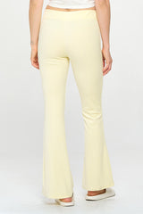 VELOUR FLARE LEGGED PANTS
