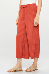 ELASTIC WAIST PIN STRIPE PANT