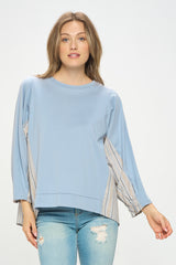 STRIPE BACK SWEATSHIRT