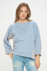 STRIPE BACK SWEATSHIRT
