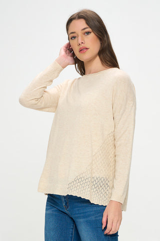 BUTTON BACK SWEATER