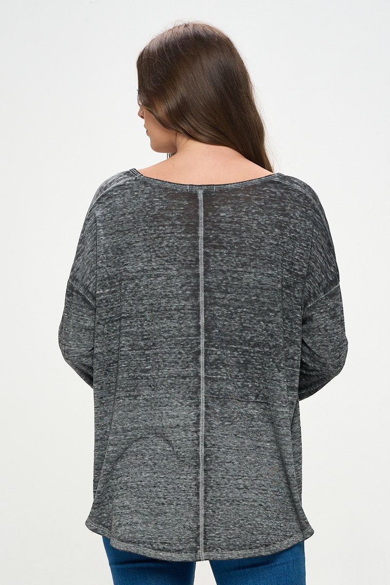 SIDE SPLIT BURNOUT TEE