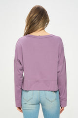 V NECK LONG SLEEVE TOP