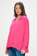 COLLARED TUNIC SWEATER