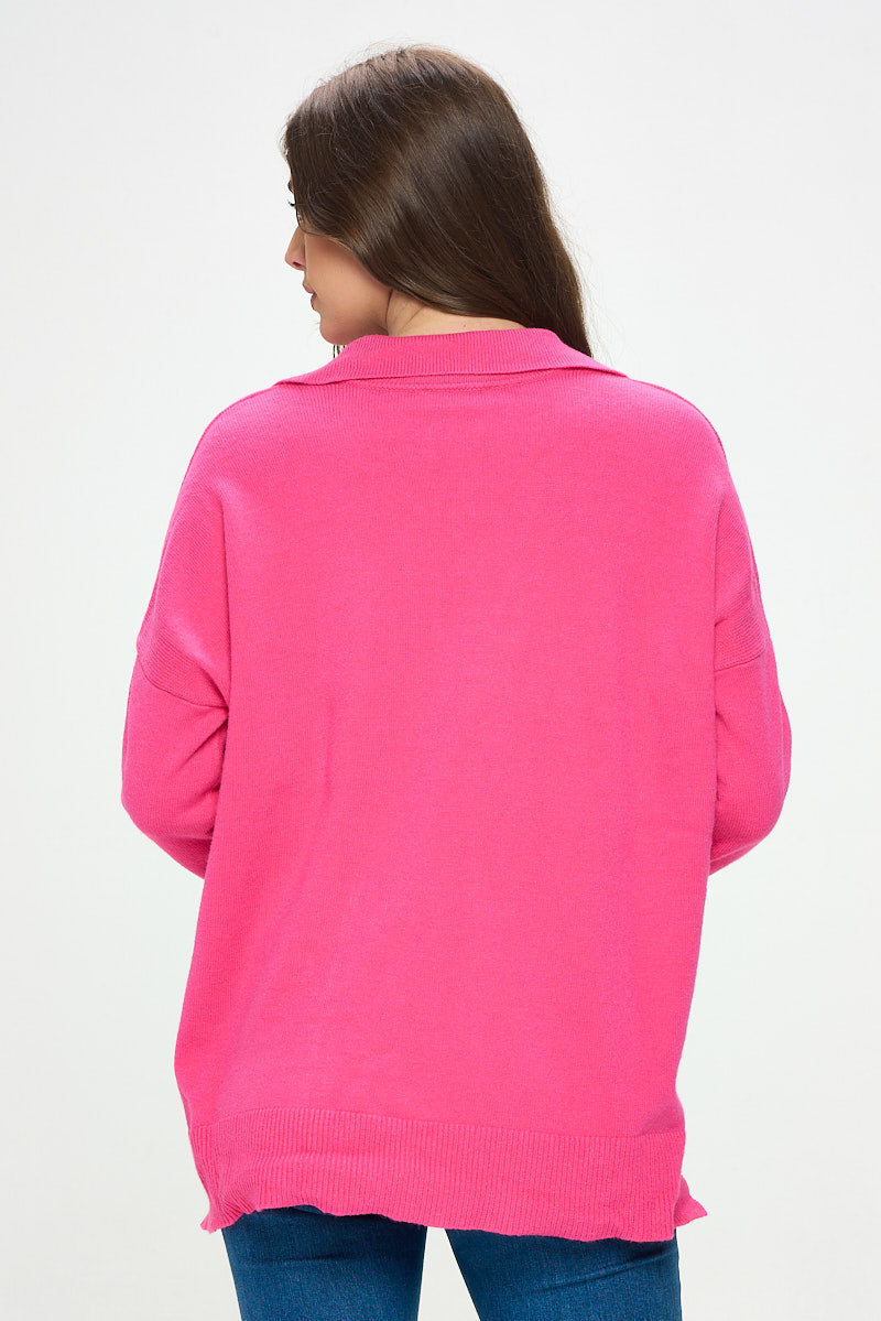 COLLARED TUNIC SWEATER