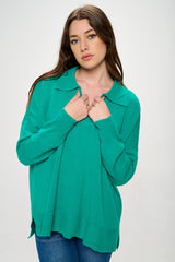 COLLARED TUNIC SWEATER