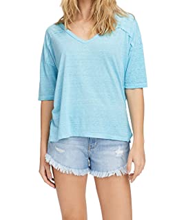 BURNOUT SHORT SLEEVE V NECK TEE