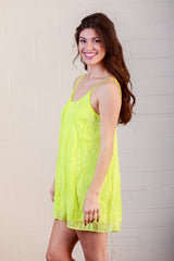 NEON SLIP DRESS