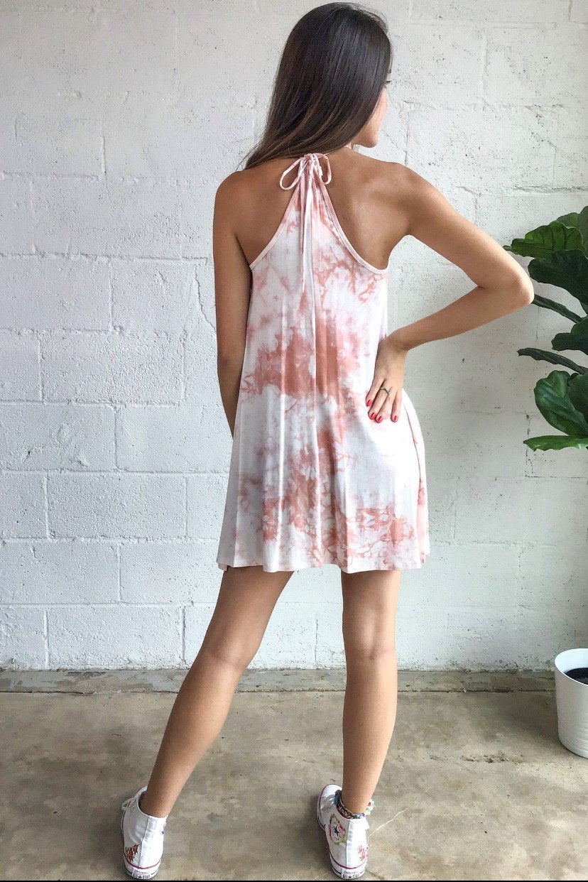 TIE DYE HALTER DRESS 130 Cole | Colletta Showroom Co-op TIE DYE HALTER DRESS 130 Cole | Colletta Showroom Co-op