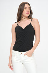KNIT BODYSUIT WITH CINCH FRONT