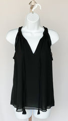 PLEATED DETAIL TIE NECK TANK