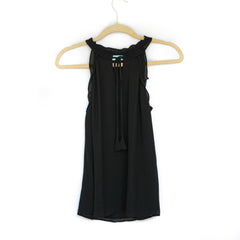 PLEATED DETAIL TIE NECK TANK
