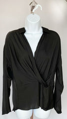 LONG SLEEVE TWIST FRONT BLOUSE