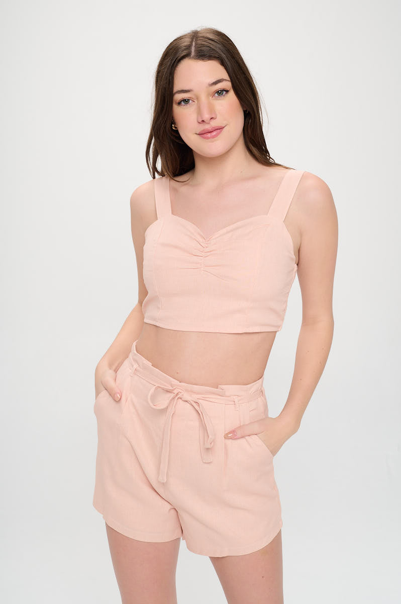 LINEN CROP TOP