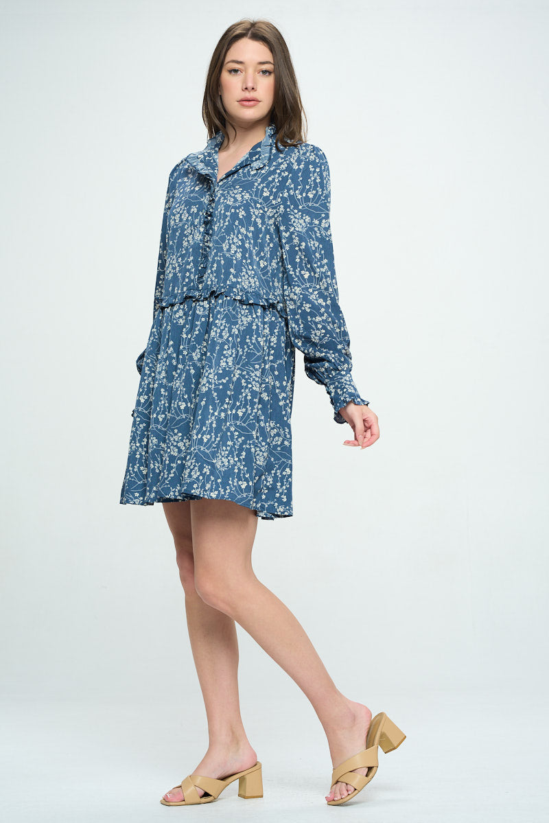 PRINTED BABY DOLL DRESS