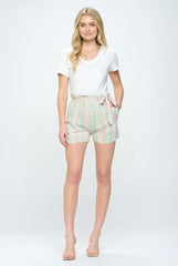 STRIPED DEBRA SHORT