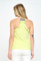 HALTER CAMI WITH RUFFLE
