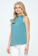 ONE SHOULDER CAP SLEEVE RUFFLE BLOUSE