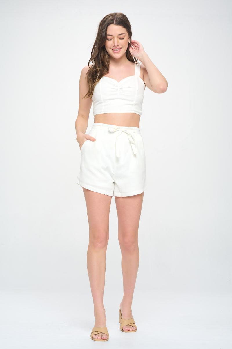 LINEN CROP TOP