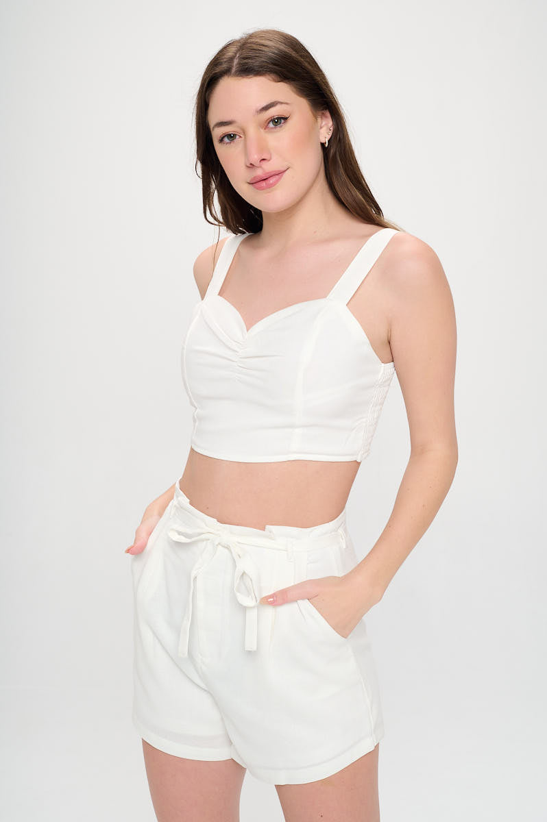 LINEN CROP TOP