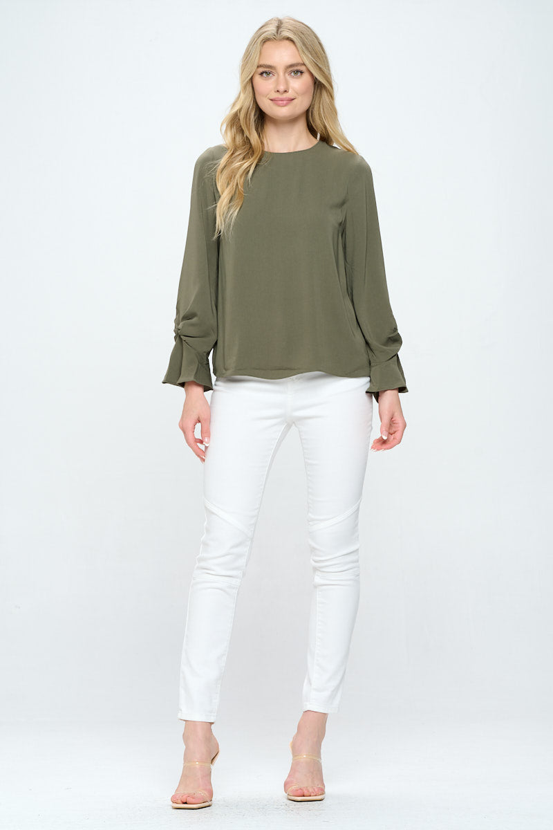 TIE LONG SLEEVE BLOUSE
