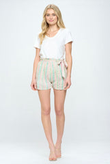 STRIPED DEBRA SHORT
