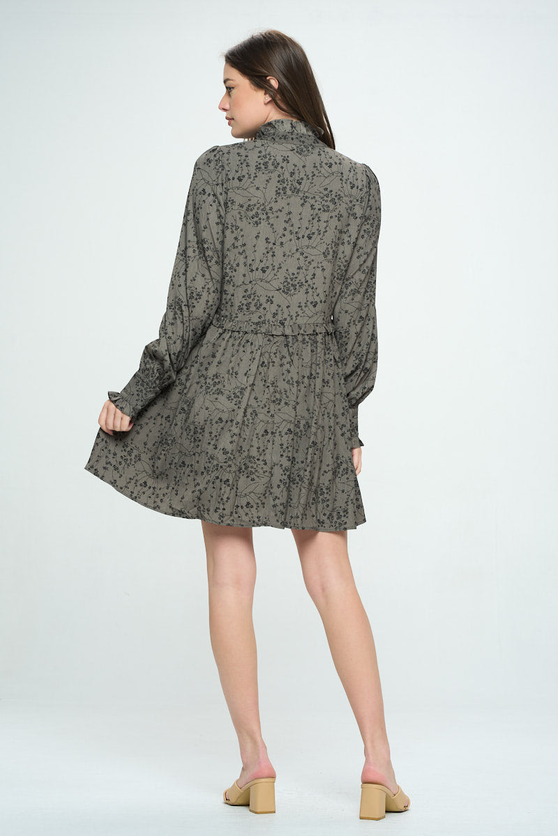 PRINTED BABY DOLL DRESS