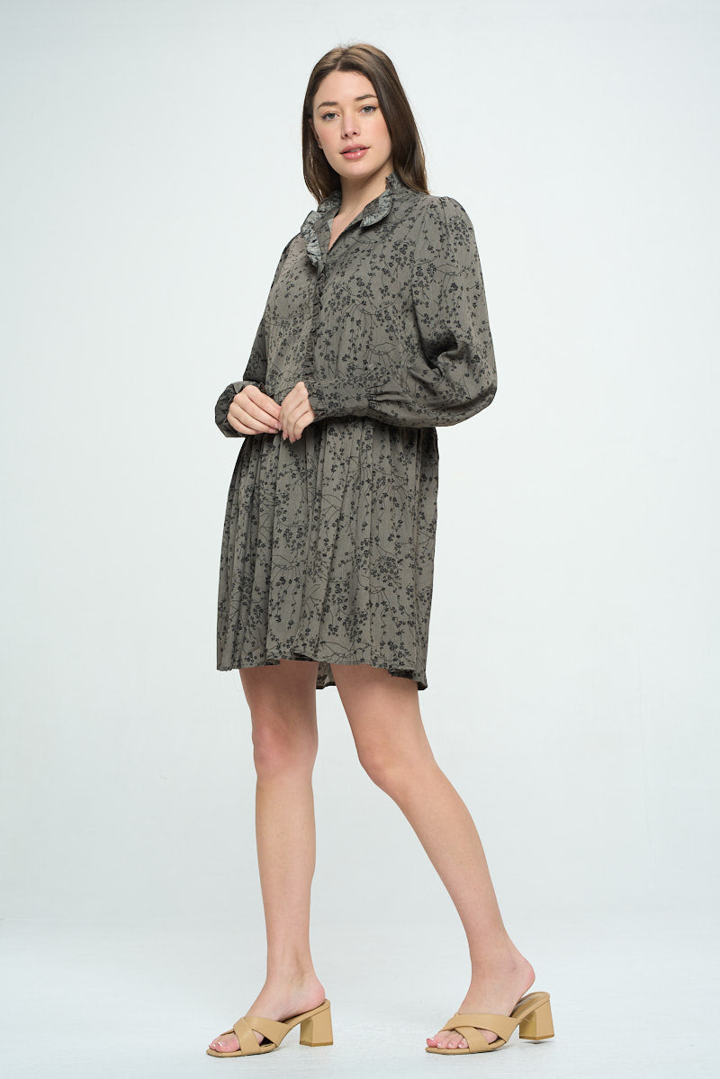 PRINTED BABY DOLL DRESS