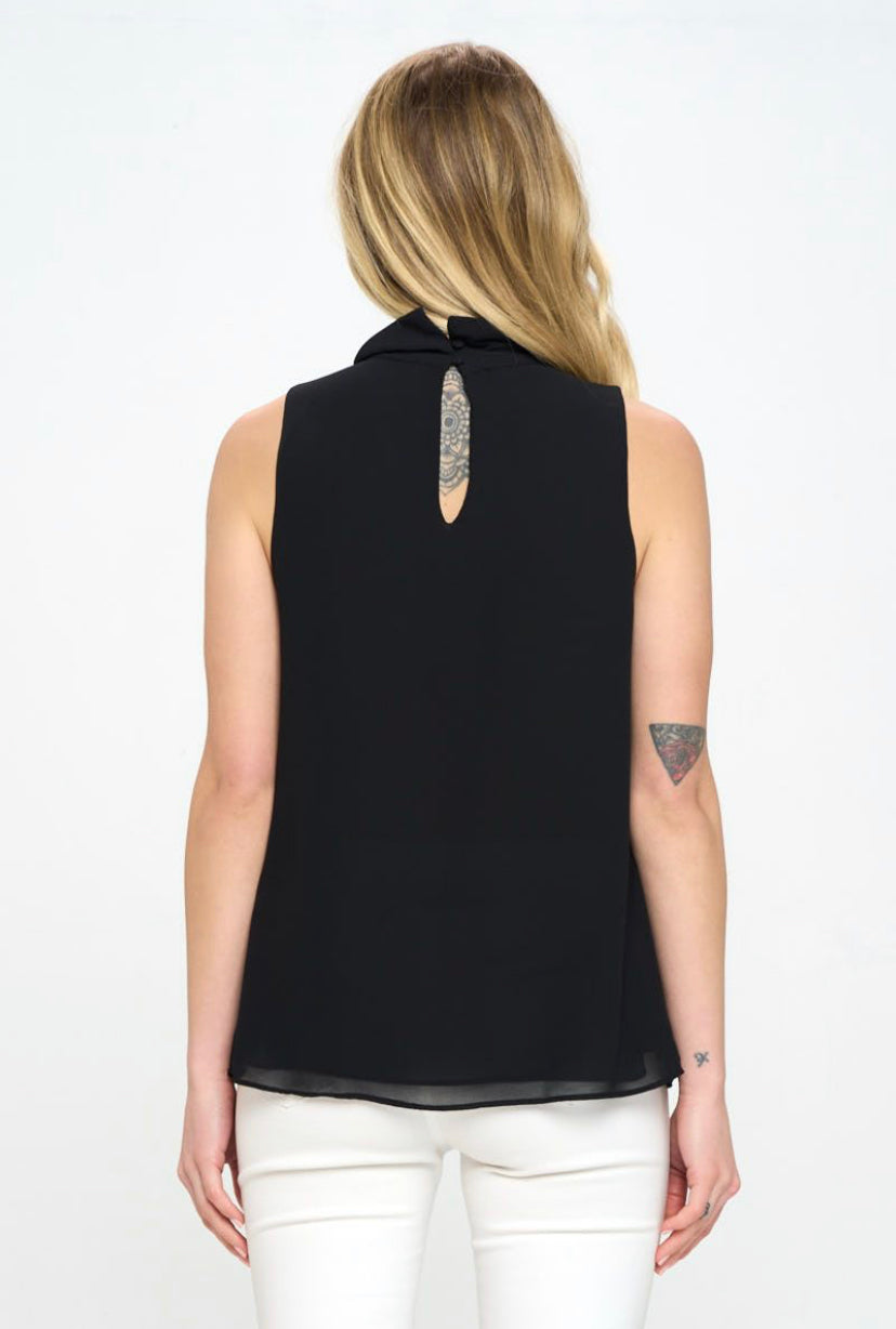 HIGH NECK SLEEVELESS TOP