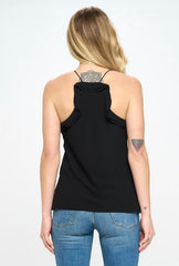 HALTER CAMI WITH RUFFLE
