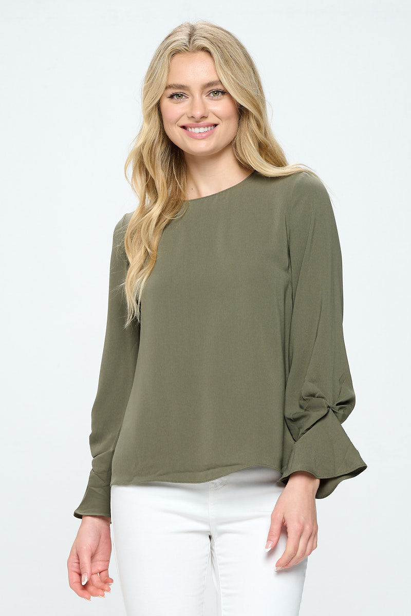 TIE LONG SLEEVE BLOUSE