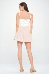 ABSTRACT PRINT FLOWY SKORT